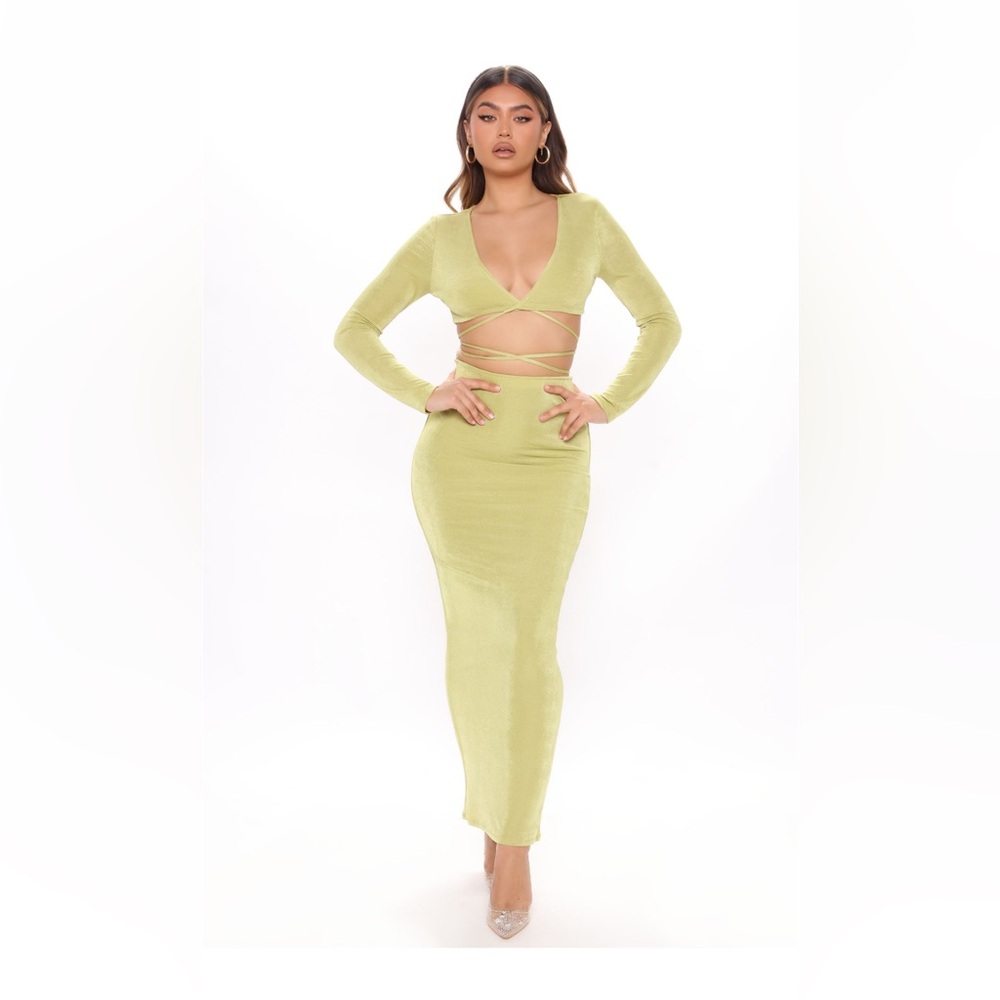 Date Night Ready Slinky Maxi Skirt Set Fashionova